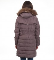 ������� Down Puffer Jacket Bubble Coat Grey Gold Hood Fur Trim - �������� ������� ��������� ������ BOMBABRANDS.RU