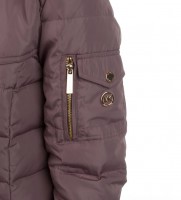 ������� Down Puffer Jacket Bubble Coat Grey Gold Hood Fur Trim - �������� ������� ��������� ������ BOMBABRANDS.RU