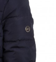 ������� Hooded Faux Fur Trim Down Belted Navy Coat - �������� ������� ��������� ������ BOMBABRANDS.RU