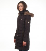  Down Puffer Jacket Bubble Coat Black Gold Hood Fur Trim -     BOMBABRANDS.RU