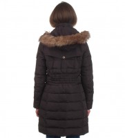  Down Puffer Jacket Bubble Coat Black Gold Hood Fur Trim -     BOMBABRANDS.RU